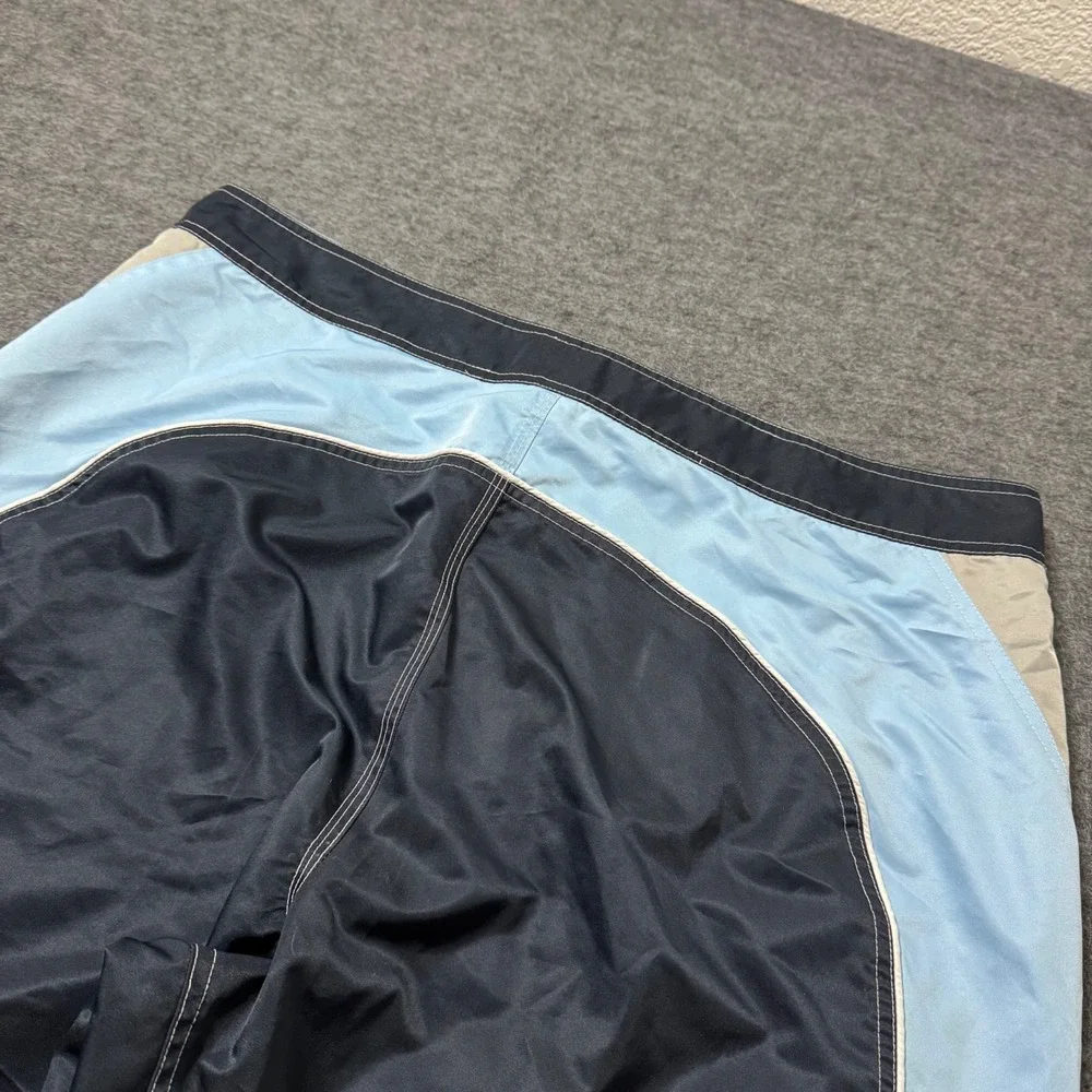 VTG 2005 Gap Board Shorts Mens 38 Navy Blue Colorblock Swim Trunks RN54023